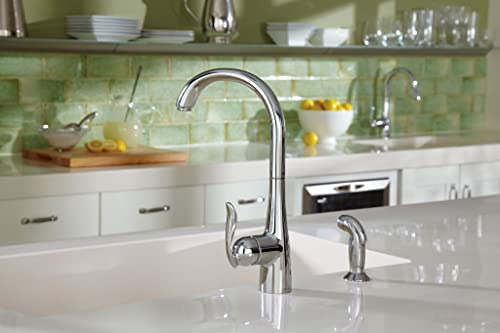 Moen Arbor Spot Resist Stainless One-Handle High-Arc Kitchen Faucet with Side Spray, 7790SRS