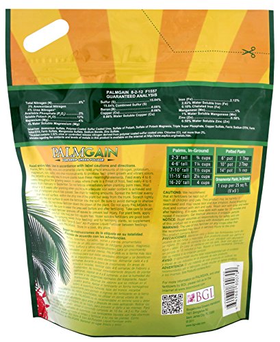 BGI PALMGAIN 10lb Bag Palm Tree Fertilizer, Ferns, Cycads, Ixora