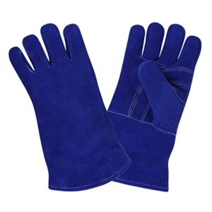 Cordova 7610A Premium Side Split Leather Welder Gloves, Reinforced Palm, Thumb Guard, Aramid Sewn, Full Sock Lining With Foam, Blue, X-Large, 12-Pack Bulk Welder's Gloves