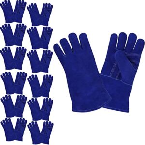 cordova 7610a premium side split leather welder gloves, reinforced palm, thumb guard, aramid sewn, full sock lining with foam, blue, x-large, 12-pack bulk welder's gloves