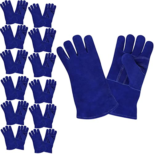 Cordova 7610A Premium Side Split Leather Welder Gloves, Reinforced Palm, Thumb Guard, Aramid Sewn, Full Sock Lining With Foam, Blue, X-Large, 12-Pack Bulk Welder's Gloves