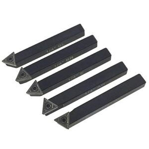 Anytime Tools 5 Piece 1/4" Mini Lathe Indexable Carbide Insert Tool Bit Set