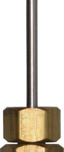 Winters STP Series STP003 Brass Gauge Adaptor, 2-3/4 OAL x 1-3/4" x 1/8" Probe