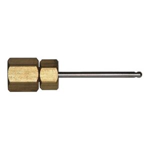 Winters STP Series STP003 Brass Gauge Adaptor, 2-3/4 OAL x 1-3/4" x 1/8" Probe