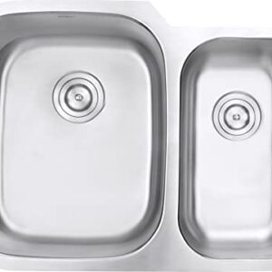 Ruvati 29-inch Undermount 60/40 Double Bowl 16 Gauge Stainless Steel Kitchen Sink - RVM4500