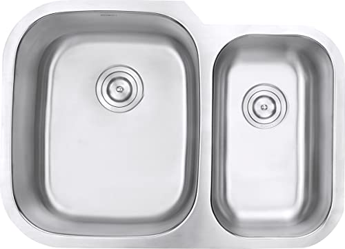 Ruvati 29-inch Undermount 60/40 Double Bowl 16 Gauge Stainless Steel Kitchen Sink - RVM4500