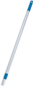 carlisle foodservice products telescopic mop handle for flat head mops for floor cleaning, home, kitchen, restaurants, office, and janitorial use, aluminum, 43 - 70 inches, silver