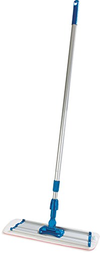 Carlisle FoodService Products Telescopic Mop Handle for Flat Head Mops for Floor Cleaning, Home, Kitchen, Restaurants, Office, And Janitorial Use, Aluminum, 43 - 70 Inches, Silver