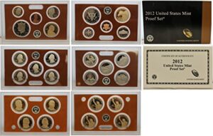 2012 united states 14-coin proof set - ogp box & coa