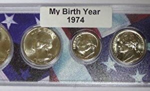 1974-5 Coin Birth Year Set in American Flag Holder Uncirculated