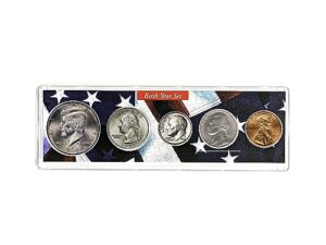 1994-5 coin birth year set in american flag holder uncirculated