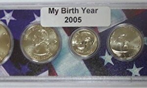 2005-5 Coin Birth Year Set in American Flag Holder Uncirculated