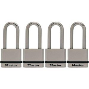 master lock m530xqlh magnum solid steel keyed alike padlocks, 1-3/4 in. wide, 4 pack keyed-alike