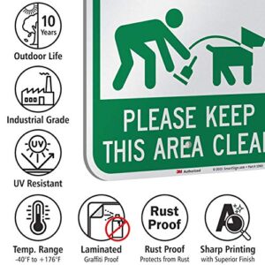 SmartSign "Pet Waste Transmits Disease - Clean Up After Your Dog" Sign | 12" x 18" 3M Engineer Grade Reflective Aluminum