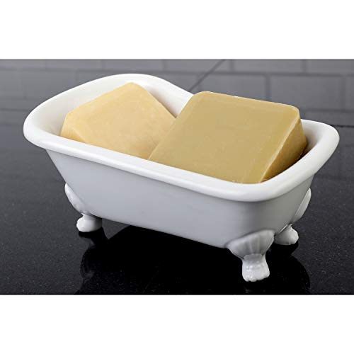 Kingston Brass BATUBW 7-Inch Length Ceramic Tub Miniature with Feet, White