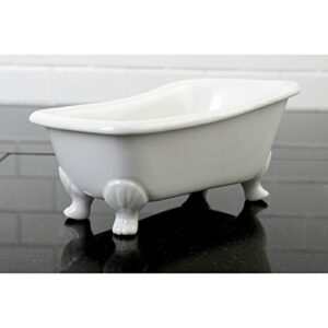 Kingston Brass BATUBW 7-Inch Length Ceramic Tub Miniature with Feet, White