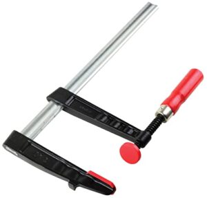 bessey tg7.016+2k clamp, woodworking, f-style, 2k handle, replaceable pads, 7 in. x 16 in., 1320 lb