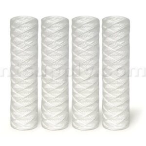 10" 5-micron string wound sediment filter (4-pack