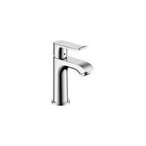 hansgrohe metris modern upgrade easy install 1-handle 1 6-inch tall bathroom sink faucet in chrome, 31088001