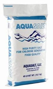 aquasalt aquasalt-40 swimming pool and spa chlorine generator salt-40 lbs. pound, white