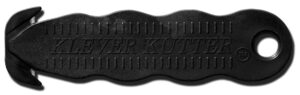 klever innovations kcj-1k safety cutter, advanced plastic polymers, 4-5/8”, black (pack of 10)