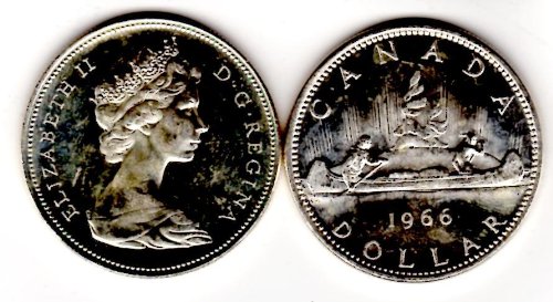 1966 Canadian Silver Dollar