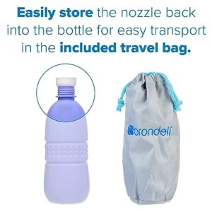 Brondell GoSpa Travel Bidet GS-70 Easy-to-use Portable Bidet with Convenient Nozzle Storage, Travel Bag, 400 ml Capacity, and Angled Nozzle Spray