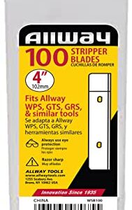 ALLWAY WSB100 Replacement Scraper Blade, 4", 100 Pack