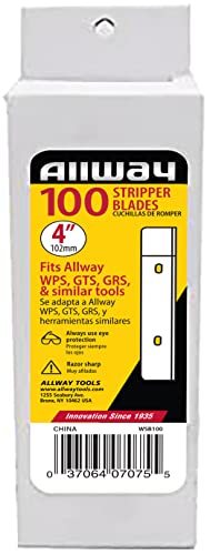 ALLWAY WSB100 Replacement Scraper Blade, 4", 100 Pack