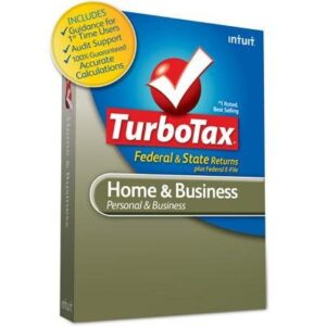 turbotax home & business personal federal & state returns tax year 2010