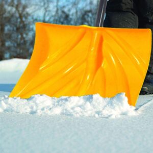 True Temper 1603400 Pusher Poly Snow Shovel, 18-Inch, Yellow