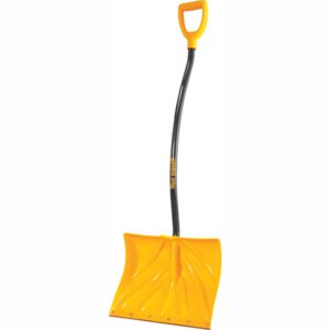 True Temper 1603400 Pusher Poly Snow Shovel, 18-Inch, Yellow