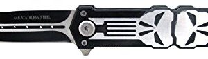 Punisher Glass Breaker Spring Assisted Knife Black Model: