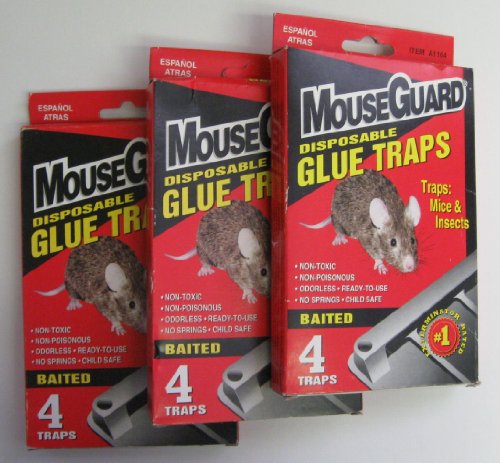 3 Pack Mouseguard Disposable Glue Traps (12 Traps Total)