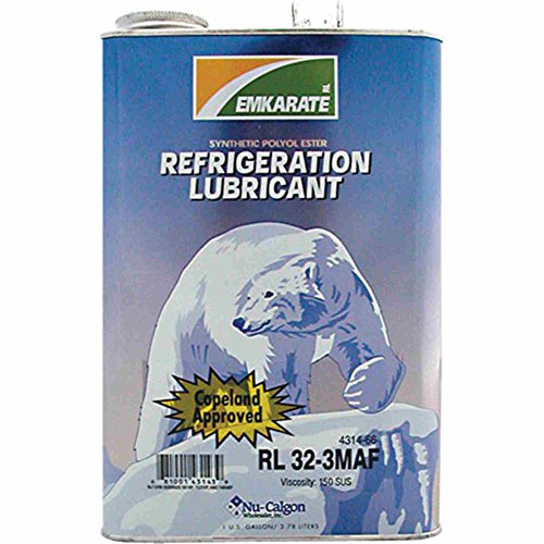 Nu-Calgon 4314-66 Emkarate RL32-3MAF Polyol Ester Refrigeration Lubricant, 1 Gallon, 150 SUS Viscosity