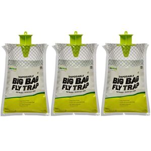 rescue! big bag fly trap – disposable, outdoor use - 3 traps