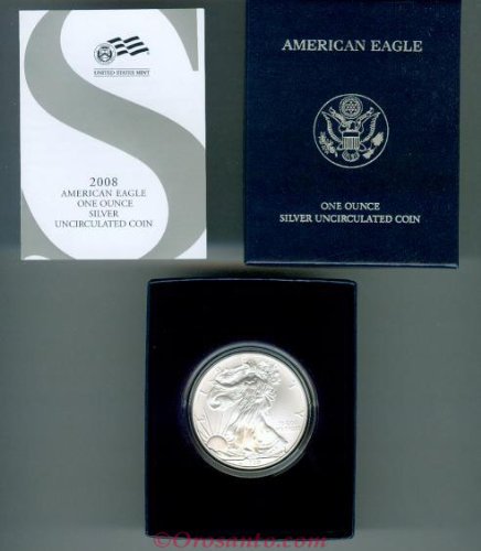 2008 W Silver Eagle Burnished Planchette Original Mint Packaging