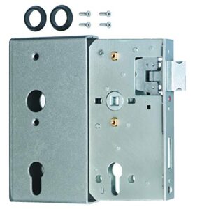 gah-alberts 417031 lock casing raw steel with galvanised lock backset 60 mm spacing 72 mm depth 30 mm