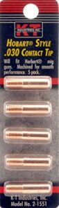 k-t industries 2-1551 .030 contact tip hobart, 5 pack