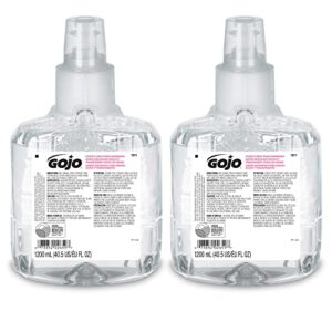 gojo clear & mild foam handwash, ecologo certified, 1200 ml foam hand soap refill ltx-12 touch-free dispenser (pack of 2) - 1911-02