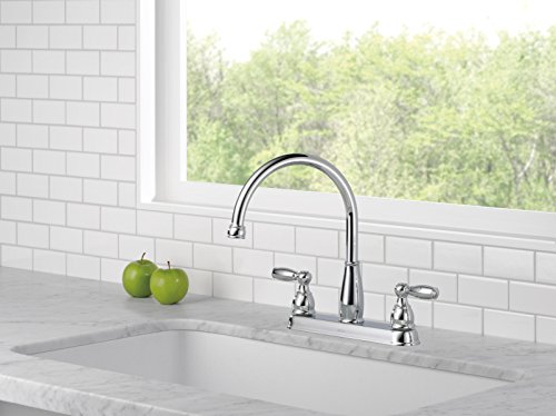 Delta Faucet 21987LF Two Handle Kitchen Faucet, Chrome