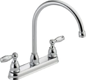 delta faucet 21987lf two handle kitchen faucet, chrome