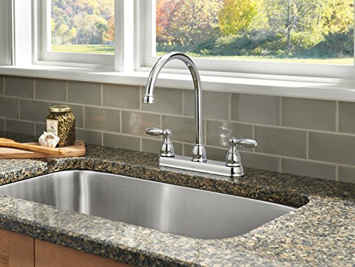 Delta Faucet 21987LF Two Handle Kitchen Faucet, Chrome