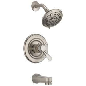 delta faucet t17430-ss classic tub & shower, 5.00 x 7.50 x 5.00 inches, stainless