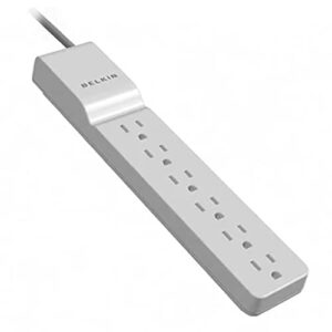 belkin be106000-2.5 6-outlet home/office surge protector (2.5ft cord)