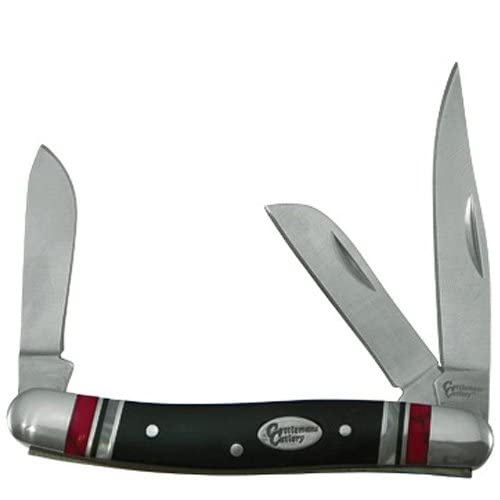 Cattlemans Cutlery Cheyenne Series Red Stockman Folding Pocket Knife – 3 Stainless Steel Blades in 1 Knife