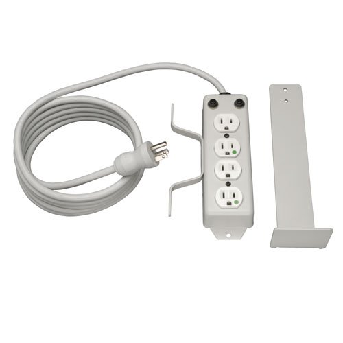 Tripp Lite 4 Outlet Medical-Grade Power Strip, For Patient-Care Vicinity, 10ft Cord, 5-15P-HG Plug, Drip Shield (PS410HGOEMX)