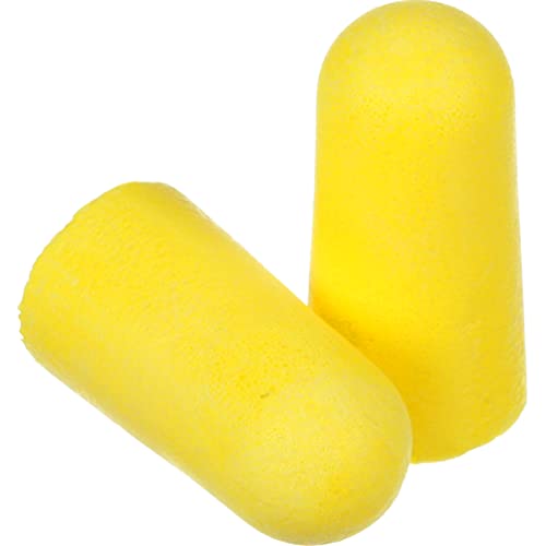 3M Ear Plugs, 200/Box, E-A-R TaperFit2 312-1219, Uncorded, Disposable, Foam, NRR 32, For Drilling, Grinding, Machining, Sawing, Sanding, Welding, 1 Pair/Poly Bag,Yellow