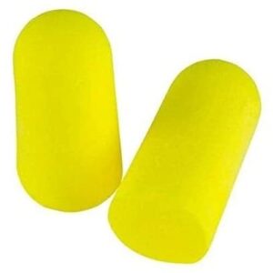 3M Ear Plugs, 200 Pairs/Box, E-A-Rsoft Yellow Neons 312-1250, Uncorded, Disposable, Foam, NRR 33, Drilling, Grinding, Machining, Sawing, Sanding, Welding, 1 Pair/Poly Bag