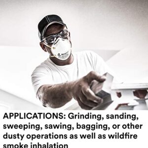 3M Particulate Respirator 8210PlusPro, N95, Smoke, Dust, Grinding, Sanding, Sawing, Sweeping, 10/Pack